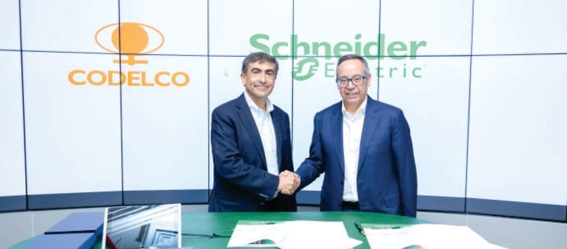 Codelco e Schneider Electric assinam acordo para impulsionar a digitalização e a eficiência energética na mineração
