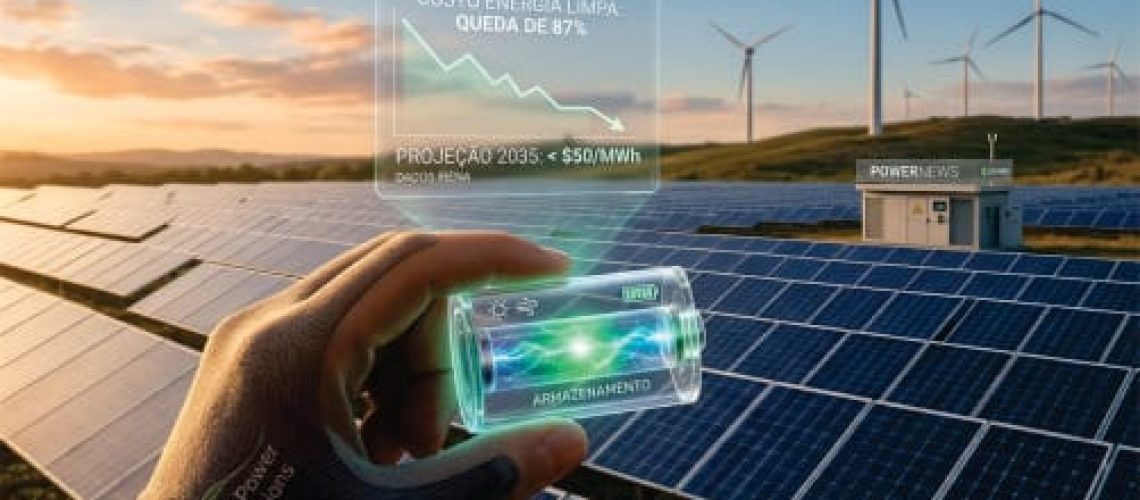 Custos da energia renovável despencam globalmente e redefinem o mercado até 2035