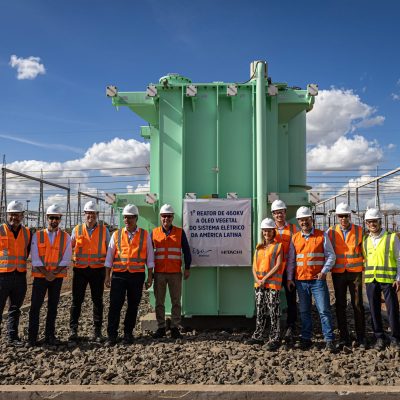 Primeiro reator de 460 kV a óleo vegetal da América Latina marca avanço sustentável na transmissão de energia